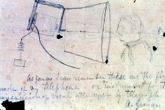 Sketch of Alexander Graham Bell's Telephone of 1876-Alexander Graham Bell-Mounted Giclee Print