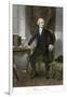 Alexander Hamilton at His Desk, Full Portrait, with Autograph-null-Framed Giclee Print