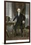 Alexander Hamilton at His Desk, Full Portrait, with Autograph-null-Framed Giclee Print