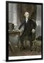 Alexander Hamilton at His Desk, Full Portrait, with Autograph-null-Framed Giclee Print