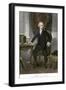 Alexander Hamilton at His Desk, Full Portrait, with Autograph-null-Framed Giclee Print