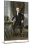 Alexander Hamilton at His Desk, Full Portrait, with Autograph-null-Mounted Giclee Print