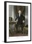 Alexander Hamilton at His Desk, Full Portrait, with Autograph-null-Framed Giclee Print