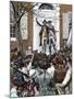 Alexander Hamilton Delaying a Patriotic Mob From Entering King's College, 1775-null-Mounted Giclee Print