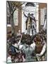 Alexander Hamilton Delaying a Patriotic Mob From Entering King's College, 1775-null-Mounted Giclee Print