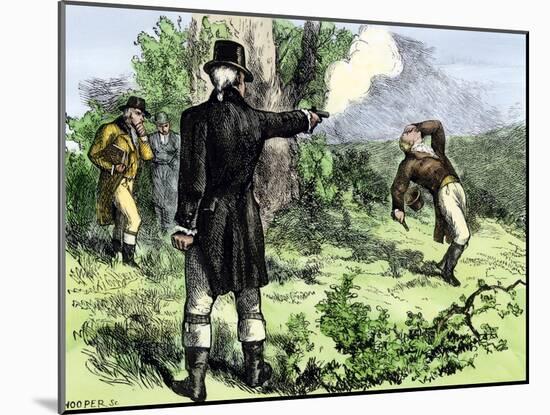 Alexander Hamilton Killed in a Duel with Aaron Burr, 1804-null-Mounted Giclee Print