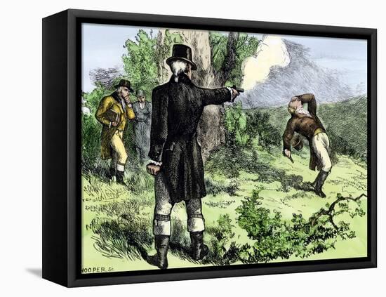 Alexander Hamilton Killed in a Duel with Aaron Burr, 1804-null-Framed Stretched Canvas