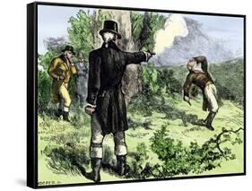 Alexander Hamilton Killed in a Duel with Aaron Burr, 1804-null-Framed Stretched Canvas