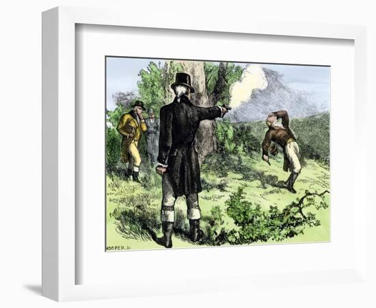 Alexander Hamilton Killed in a Duel with Aaron Burr, 1804-null-Framed Giclee Print