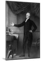 Alexander Hamilton Posing in Office-null-Mounted Giclee Print