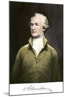 Alexander Hamilton, with His Autograph-null-Mounted Giclee Print