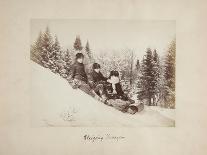 Three Tobogganers on a Snowy Hill, 1873-Alexander Henderson-Giclee Print