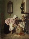 The Waffle Baker, C. 1850-82-Alexander Hugo Bakker Korff-Framed Stretched Canvas