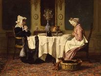 Two Ladies at their Sewing-Alexander Hugo Bakker Korff-Art Print