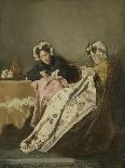 Two Ladies at their Sewing-Alexander Hugo Bakker Korff-Art Print