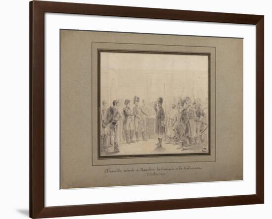 Alexander I Presenting the Cossacks and Kalmuks of the Russian Army to Napoleon I-Pierre-nolasque Bergeret-Framed Giclee Print