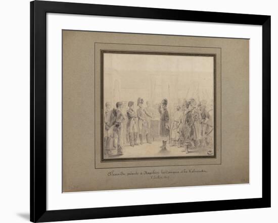 Alexander I Presenting the Cossacks and Kalmuks of the Russian Army to Napoleon I-Pierre-nolasque Bergeret-Framed Giclee Print