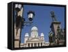 Alexander II Statue and Lutheran Cathedral, Helsinki, Finland, Scandinavia, Europe-Ken Gillham-Framed Stretched Canvas