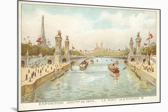 Alexander III Bridge, Exposition Universelle 1900, Paris-null-Mounted Giclee Print