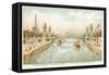 Alexander III Bridge, Exposition Universelle 1900, Paris-null-Framed Stretched Canvas