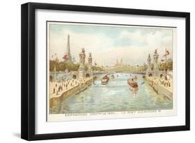 Alexander III Bridge, Exposition Universelle 1900, Paris-null-Framed Giclee Print