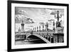 Alexander III Bridge view - Paris - France-Philippe Hugonnard-Framed Photographic Print