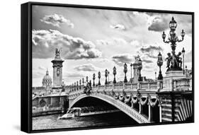 Alexander III Bridge view - Paris - France-Philippe Hugonnard-Framed Stretched Canvas