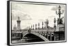 Alexander III Bridge view - Paris - France-Philippe Hugonnard-Framed Stretched Canvas