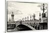 Alexander III Bridge view - Paris - France-Philippe Hugonnard-Stretched Canvas