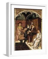 Alexander III Handing Sword to Doge of Venice, Detail of Fresco History of Pope Alexander III-Spinello Aretino-Framed Giclee Print