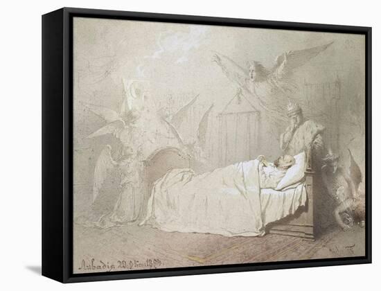 Alexander III on His Deathbed Surrounded by Angels, 1895-Mihaly Zichy-Framed Stretched Canvas