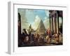 Alexander III the Great Before the Tomb of Achilles-Giovanni Paolo Pannini-Framed Giclee Print