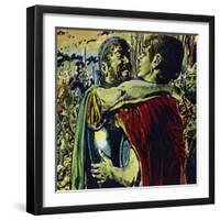 Alexander Joined His Father in Battle Against the Greeks-Jesus Blasco-Framed Giclee Print