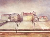 Landscape with village. 1910-Alexander Kanoldt-Framed Giclee Print