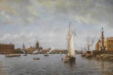 View of the Neva at the Vasilyevsky Island, 1898-Alexander Karlovich Beggrov-Framed Giclee Print