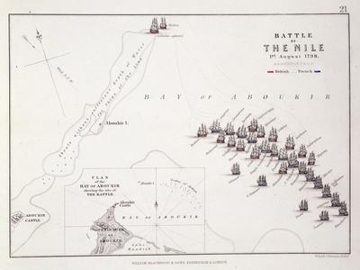 Plan of the Battle of the Nile, 1st August 1798, C.1830S (Engraving)