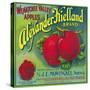 Alexander Kielland Apple Label - Cashmere, WA - Cashmere, WA-Lantern Press-Stretched Canvas