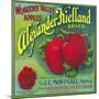 Alexander Kielland Apple Label - Cashmere, WA - Cashmere, WA-Lantern Press-Mounted Art Print