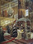 Tsar Alexis and Patriarch Nikon at the Coffin of Metropolitan Philip of Moscow, 17th Century-Alexander Litovchenko-Giclee Print