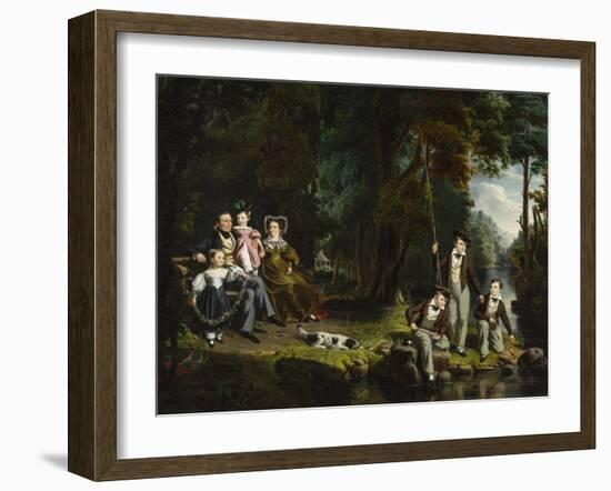 Alexander Masterton and His Wife and Children, 1834-William Hamilton-Framed Giclee Print