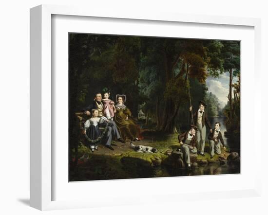 Alexander Masterton and His Wife and Children, 1834-William Hamilton-Framed Giclee Print