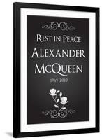 Alexander McQueen (Rest in Peace)-null-Framed Art Print