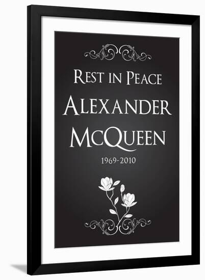 Alexander McQueen (Rest in Peace)-null-Framed Art Print