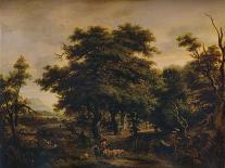 A Woody Landscape, with Figures and Sheep, c1805-Alexander Nasmyth-Giclee Print