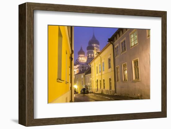 Alexander Nevsky Church in the Old Town at Dusk, Tallinn, Estonia-Peter Adams-Framed Photographic Print