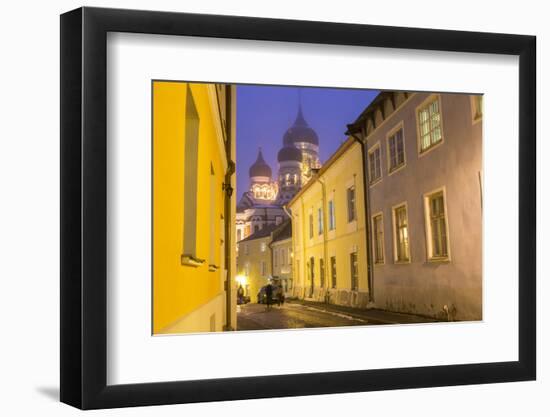 Alexander Nevsky Church in the Old Town at Dusk, Tallinn, Estonia-Peter Adams-Framed Photographic Print