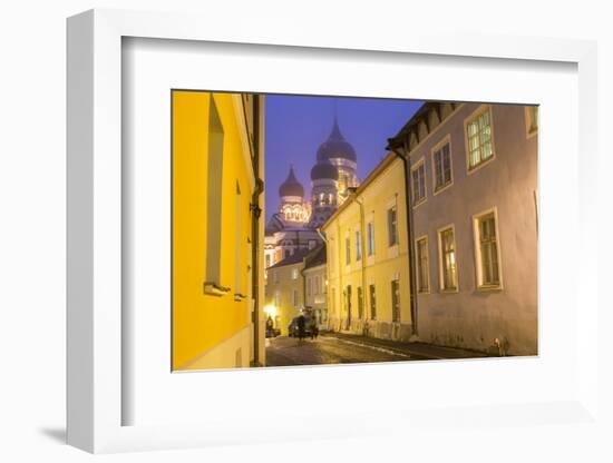 Alexander Nevsky Church in the Old Town at Dusk, Tallinn, Estonia-Peter Adams-Framed Photographic Print