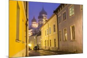 Alexander Nevsky Church in the Old Town at Dusk, Tallinn, Estonia-Peter Adams-Mounted Photographic Print