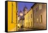 Alexander Nevsky Church in the Old Town at Dusk, Tallinn, Estonia-Peter Adams-Framed Stretched Canvas