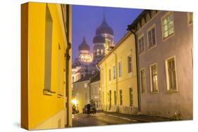 Alexander Nevsky Church in the Old Town at Dusk, Tallinn, Estonia-Peter Adams-Stretched Canvas